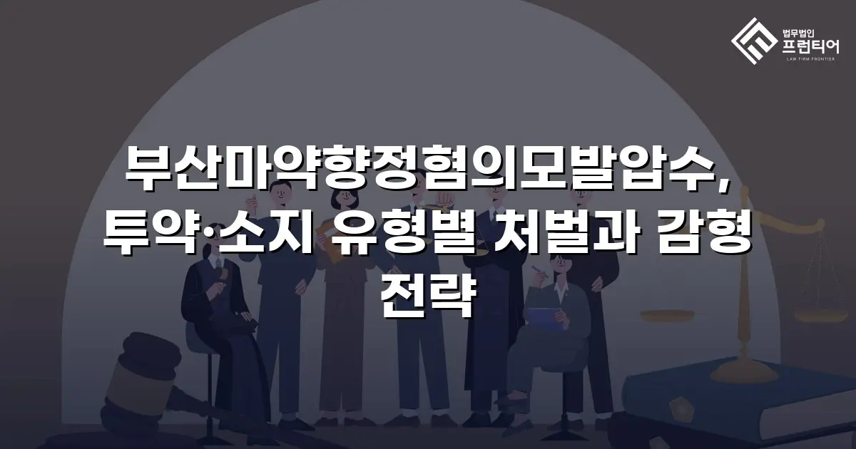 부산마약향정혐의모발압수, 투약·소지 유형별 처벌과 감형 전략