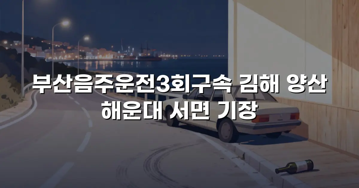 부산음주운전3회구속 김해 양산 해운대 서면 기장