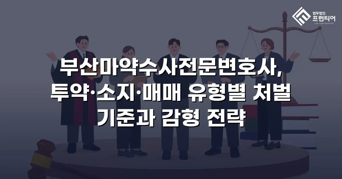부산마약수사전문변호사, 투약·소지·매매 유형별 처벌 기준과 감형 전략