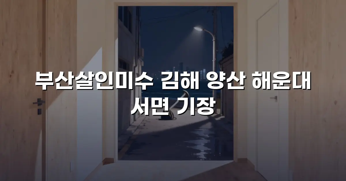 부산살인미수 김해 양산 해운대 서면 기장