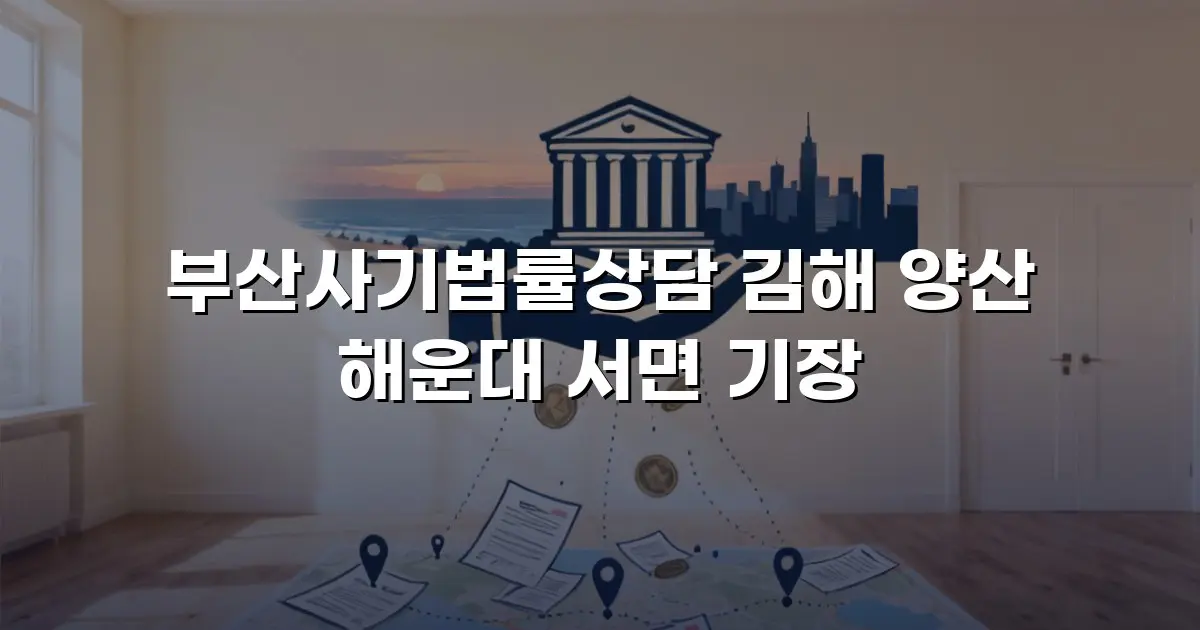 부산사기법률상담 김해 양산 해운대 서면 기장