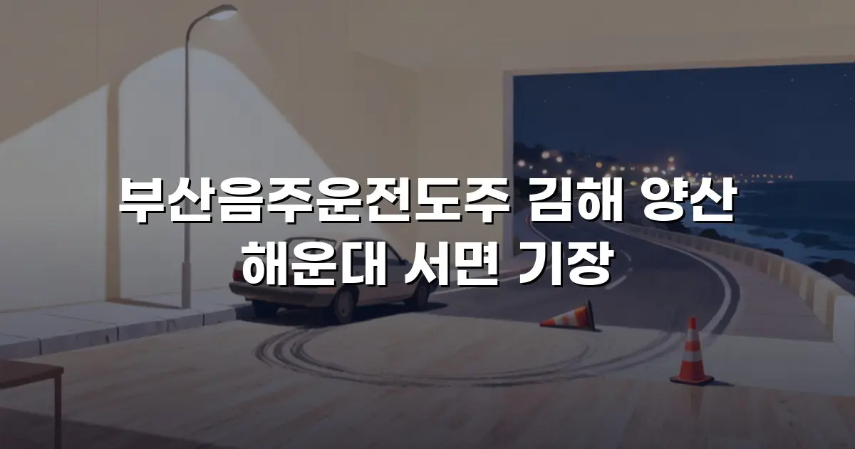 부산음주운전도주 김해 양산 해운대 서면 기장