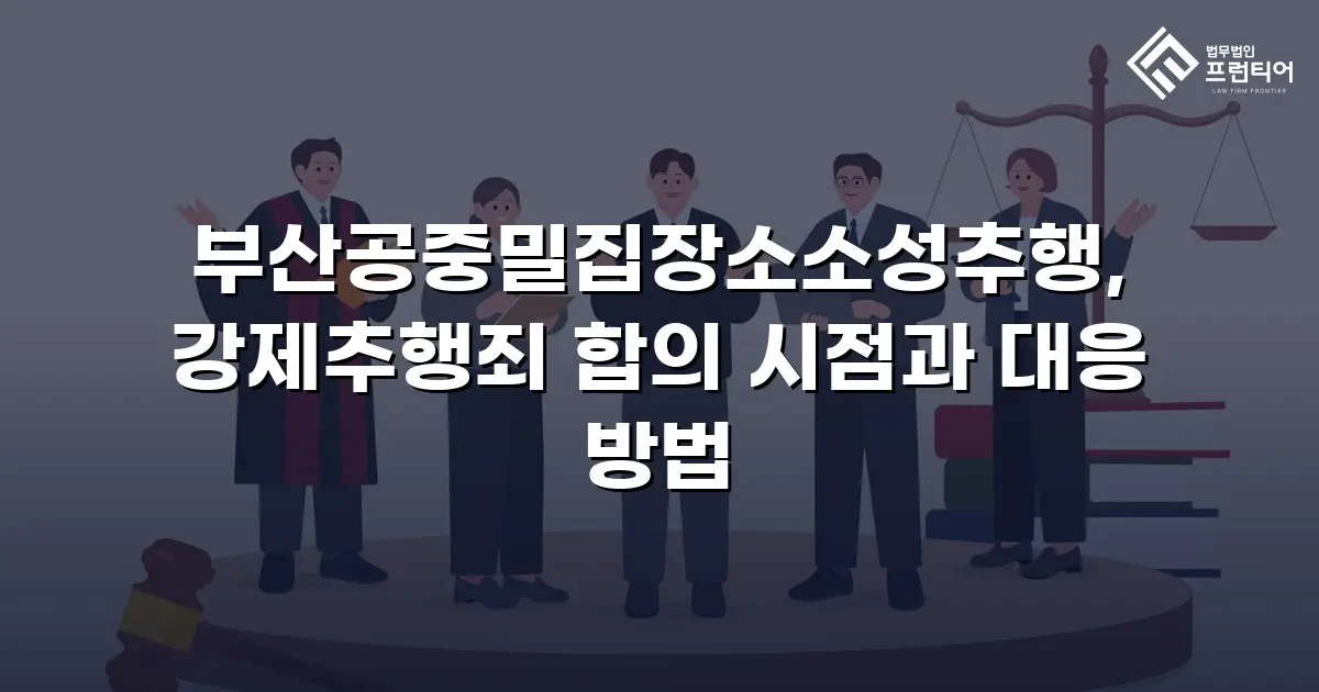 부산공중밀집장소소성추행, 강제추행죄 합의 시점과 대응 방법