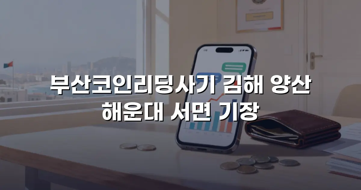 부산코인리딩사기 김해 양산 해운대 서면 기장