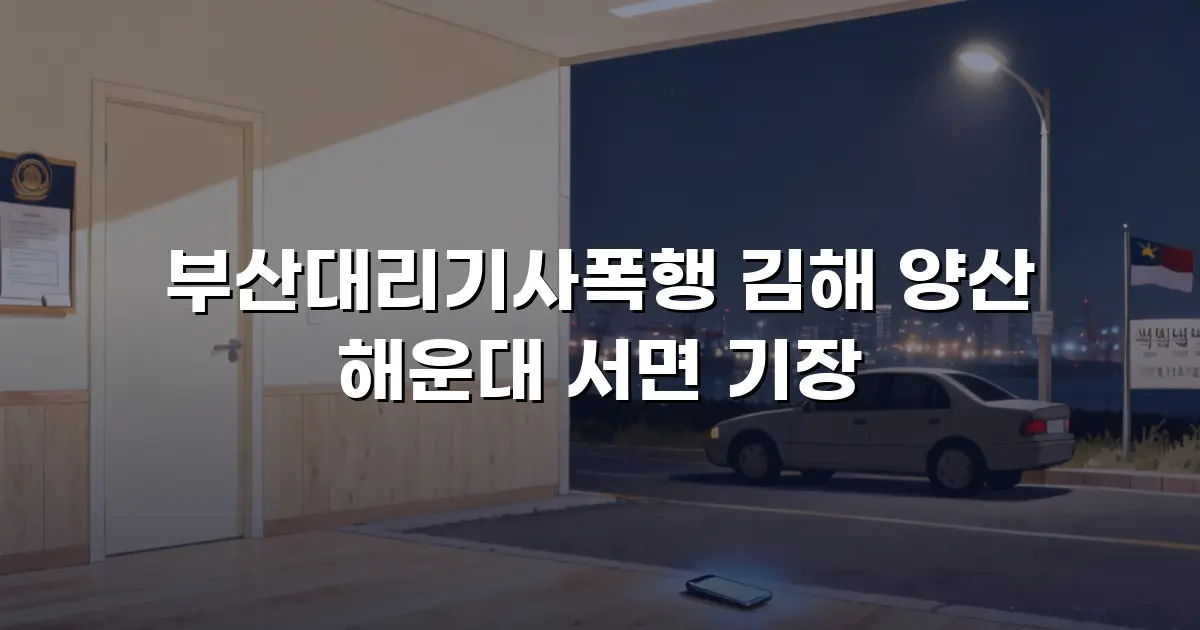 부산대리기사폭행 김해 양산 해운대 서면 기장