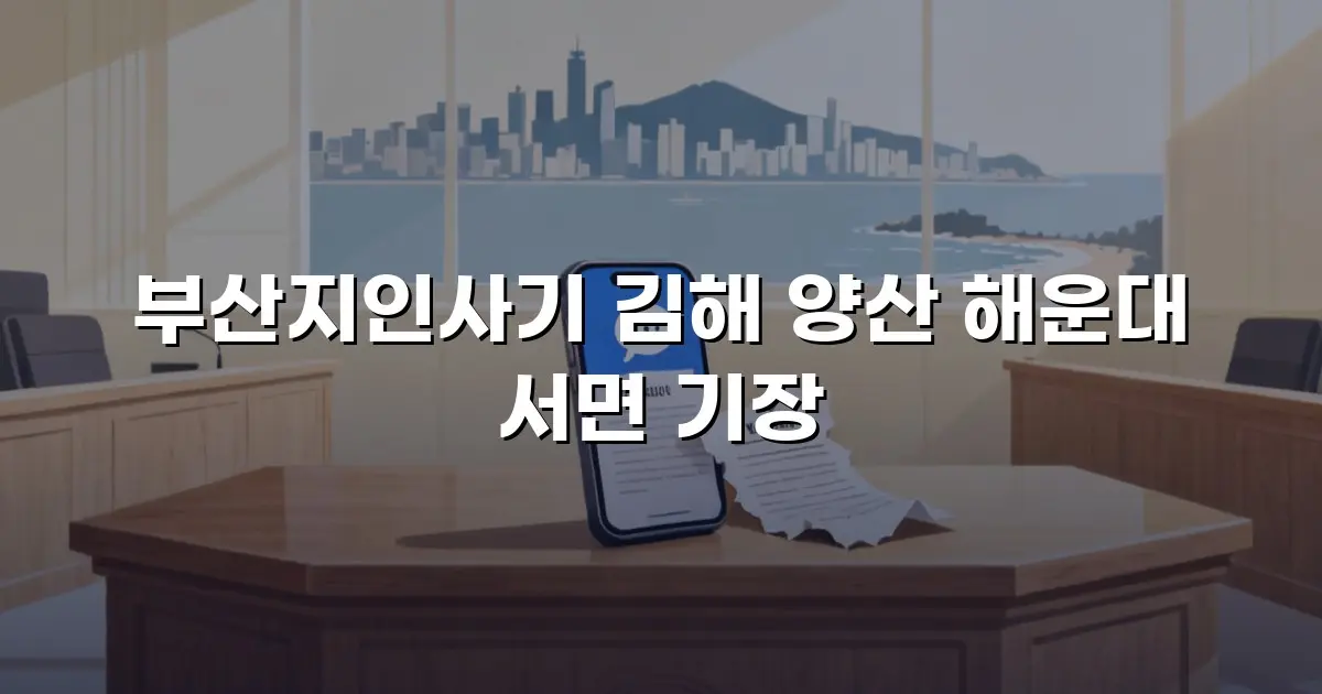 부산지인사기 김해 양산 해운대 서면 기장