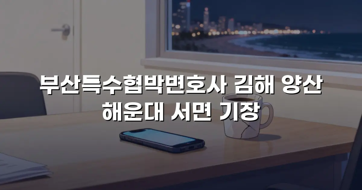 부산특수협박변호사 김해 양산 해운대 서면 기장
