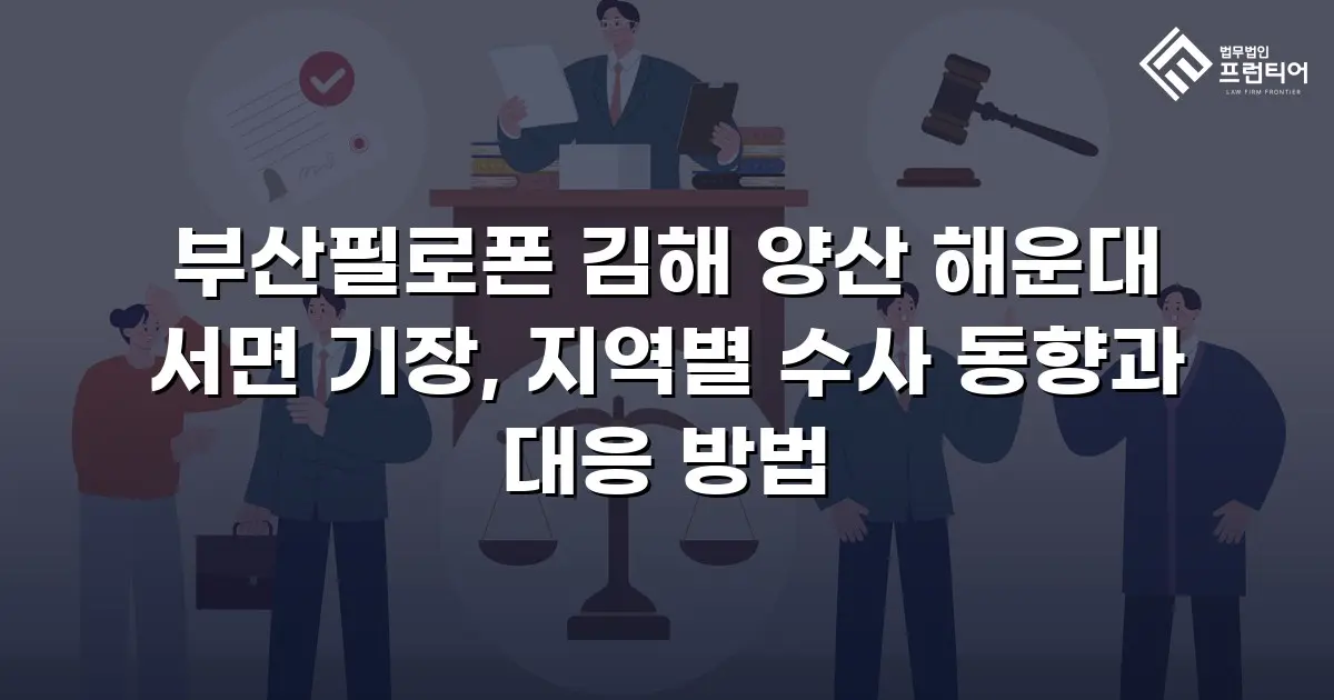 부산필로폰 김해 양산 해운대 서면 기장, 지역별 수사 동향과 대응 방법