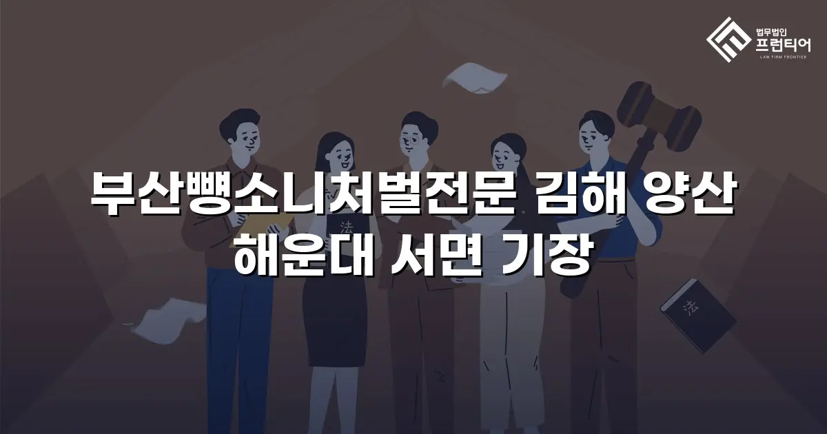 부산뻉소니처벌전문 김해 양산 해운대 서면 기장