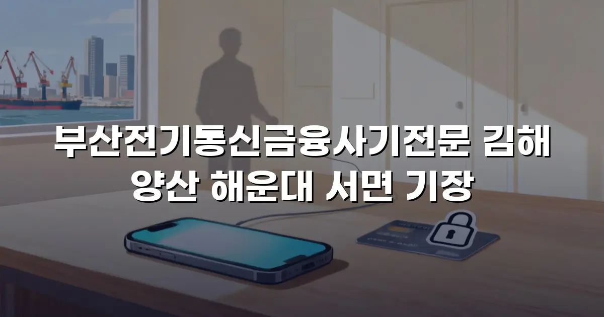 부산전기통신금융사기전문 김해 양산 해운대 서면 기장