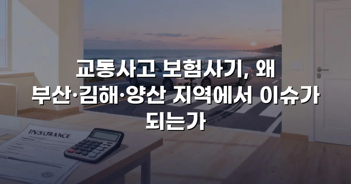 교통사고 보험사기, 왜 부산·김해·양산 지역에서 이슈가 되는가