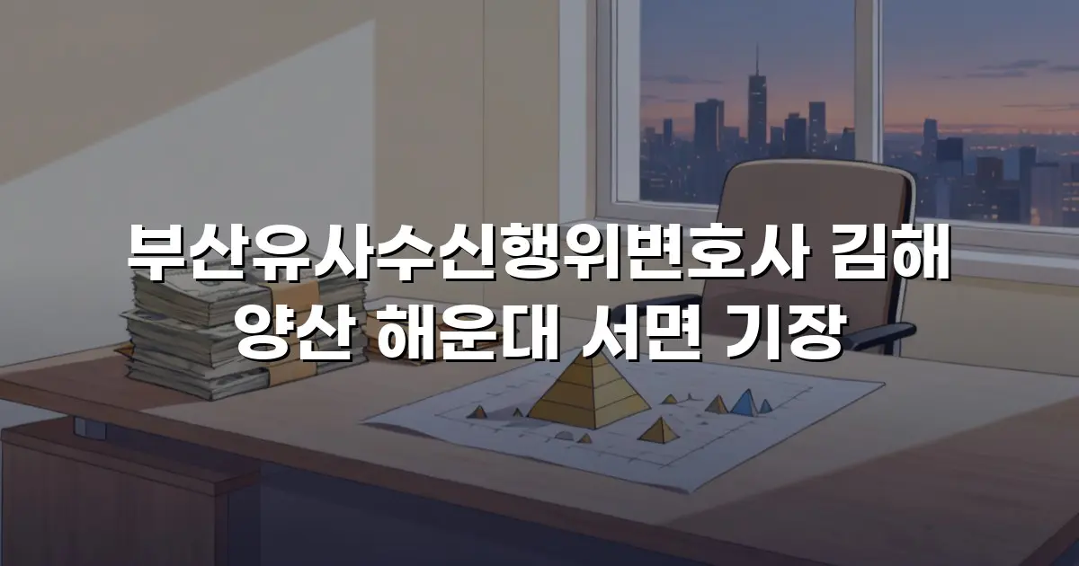 부산유사수신행위변호사 김해 양산 해운대 서면 기장
