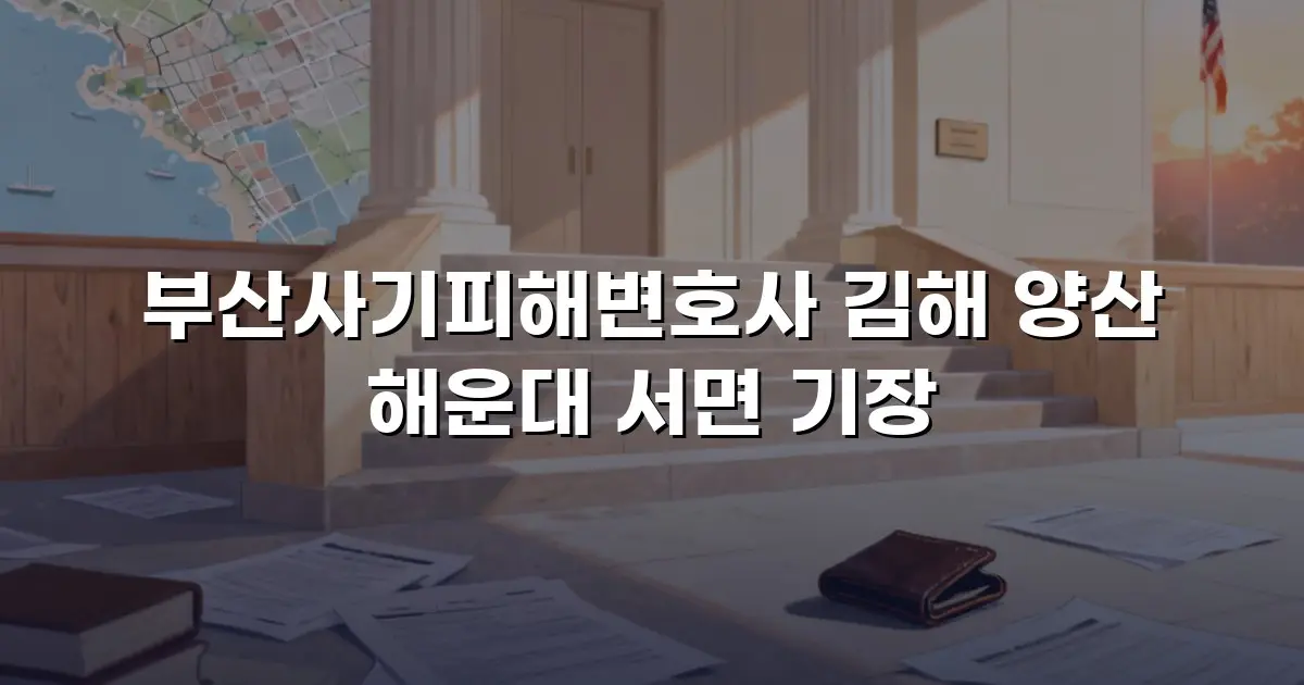 부산사기피해변호사 김해 양산 해운대 서면 기장