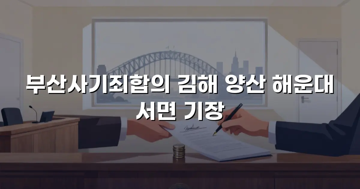 부산사기죄합의 김해 양산 해운대 서면 기장