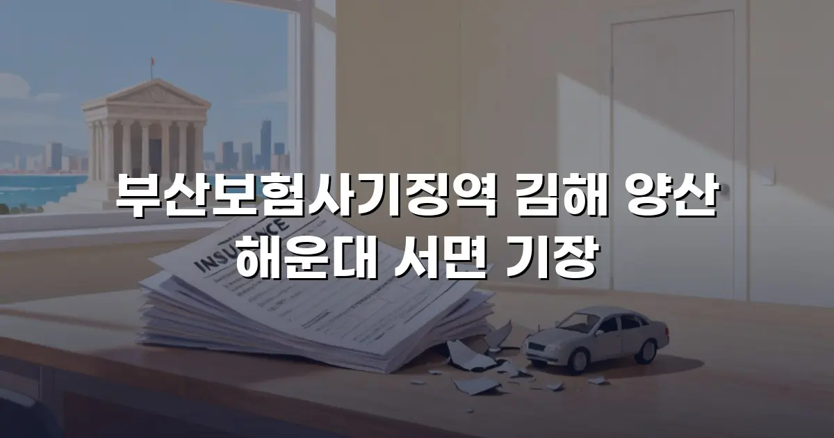 부산보험사기징역 김해 양산 해운대 서면 기장
