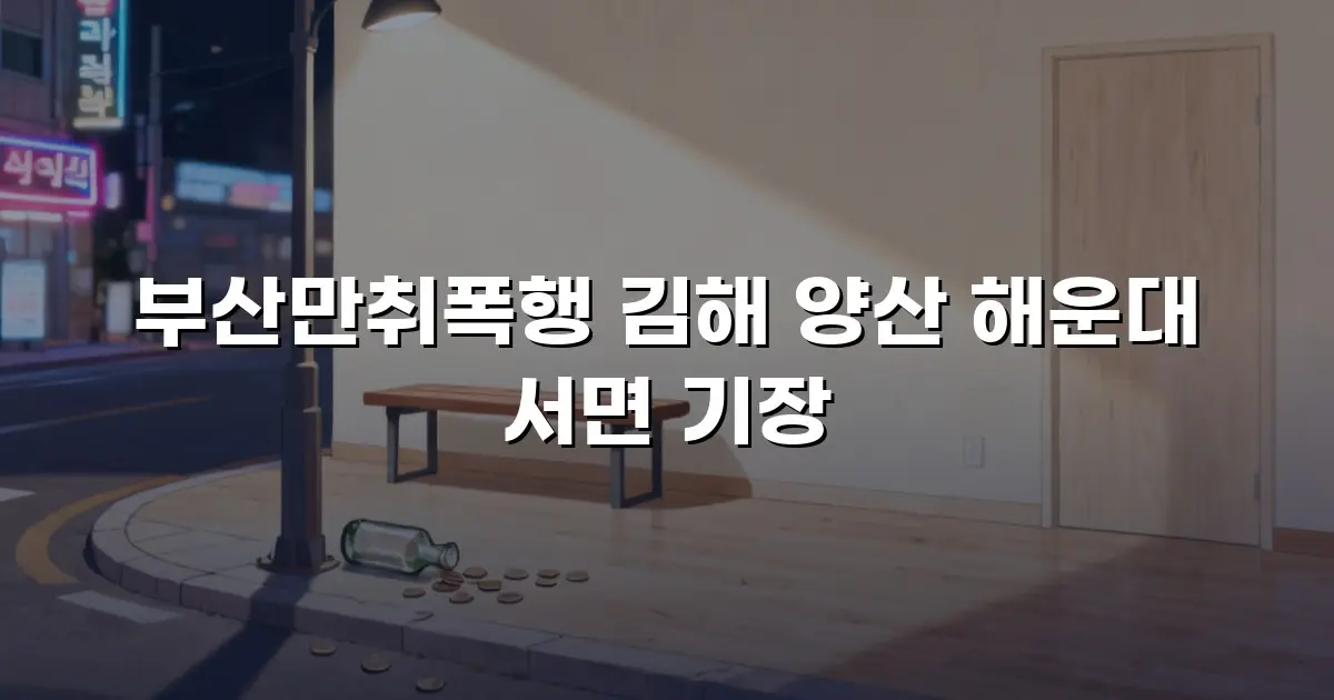 부산만취폭행 김해 양산 해운대 서면 기장