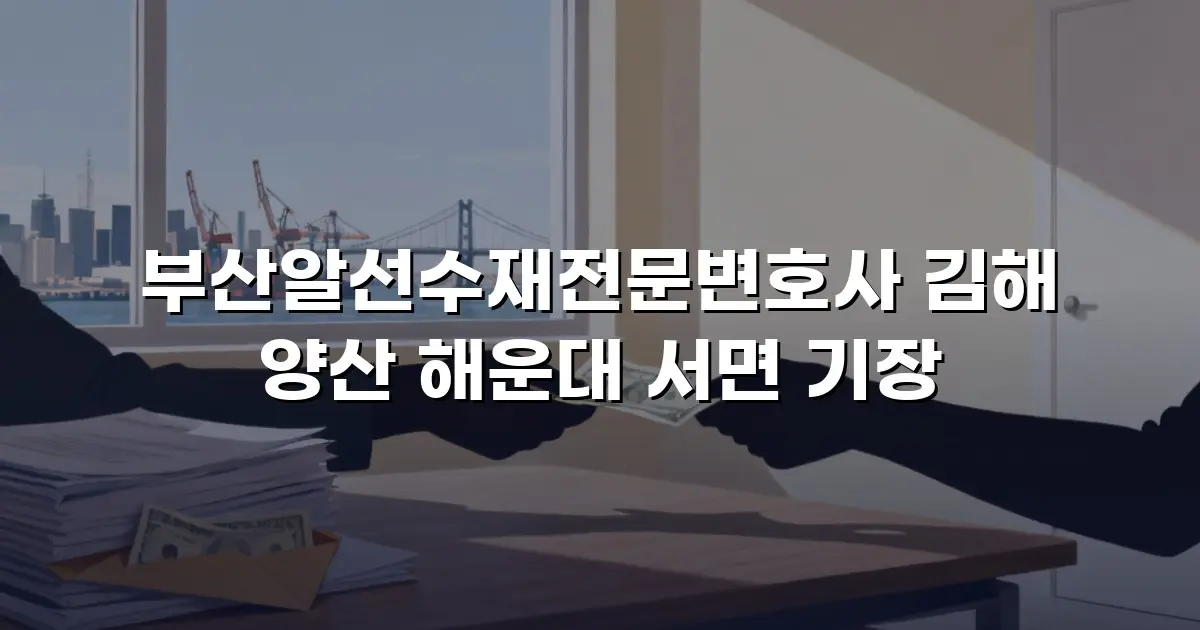 부산알선수재전문변호사 김해 양산 해운대 서면 기장