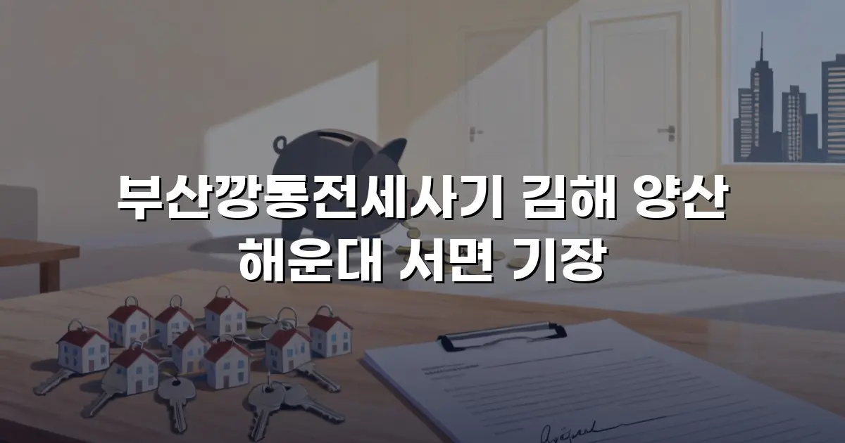 부산깡통전세사기 김해 양산 해운대 서면 기장