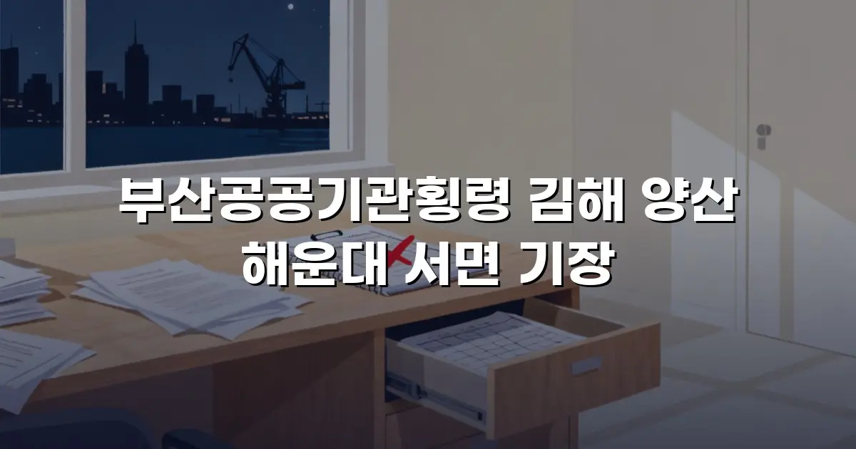 부산공공기관횡령 김해 양산 해운대 서면 기장