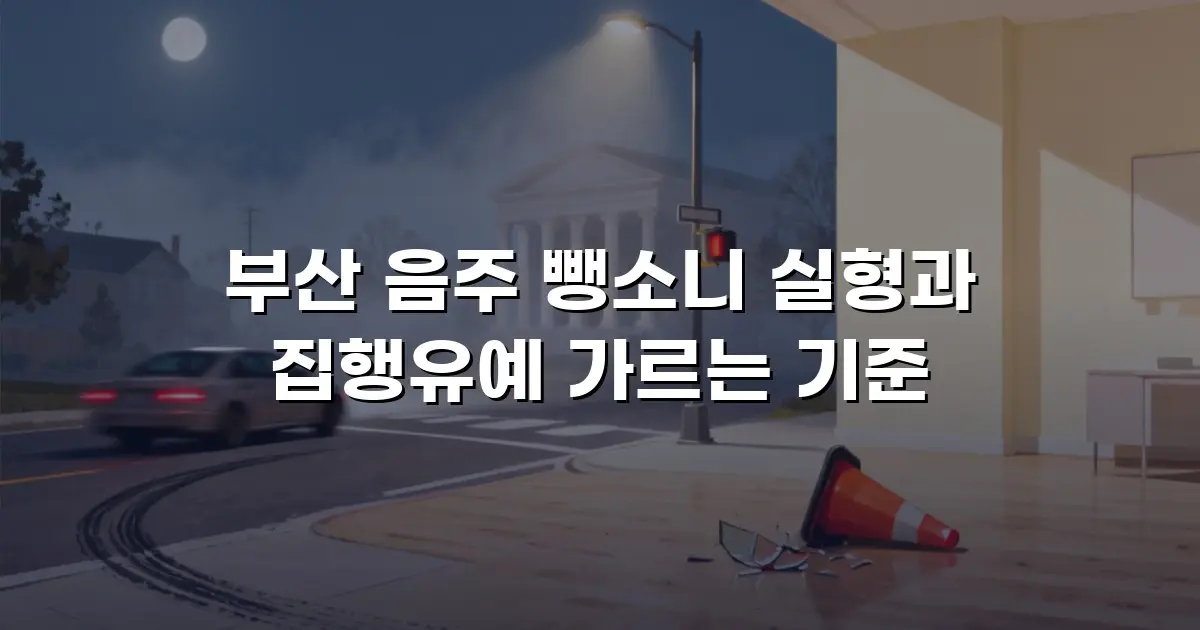 부산 음주 뺑소니 실형과 집행유예 가르는 기준