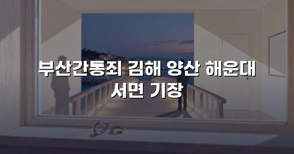 부산간통죄 김해 양산 해운대 서면 기장