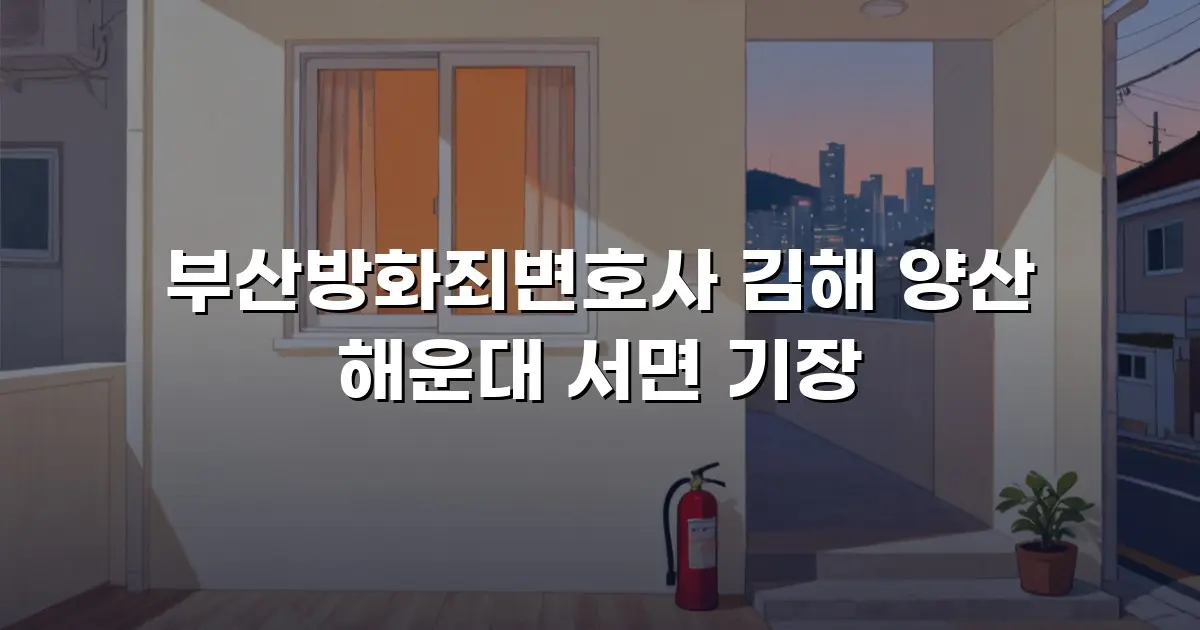 부산방화죄변호사 김해 양산 해운대 서면 기장