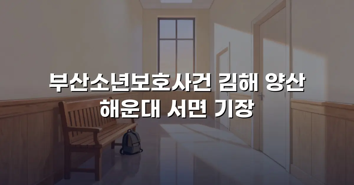 부산소년보호사건 김해 양산 해운대 서면 기장