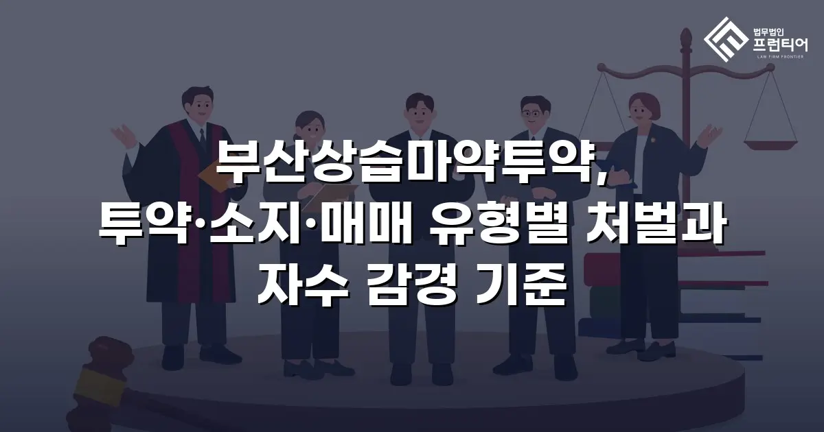 부산상습마약투약, 투약·소지·매매 유형별 처벌과 자수 감경 기준