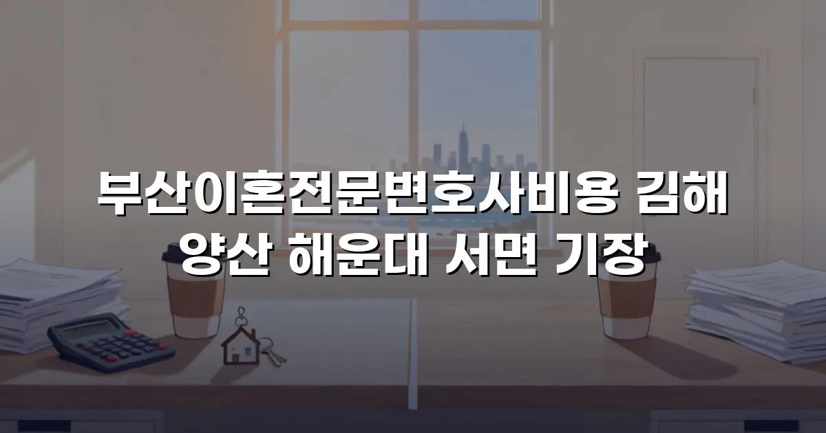 부산이혼전문변호사비용 김해 양산 해운대 서면 기장