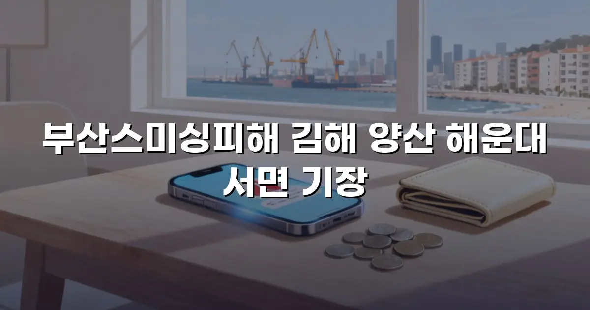 부산스미싱피해 김해 양산 해운대 서면 기장
