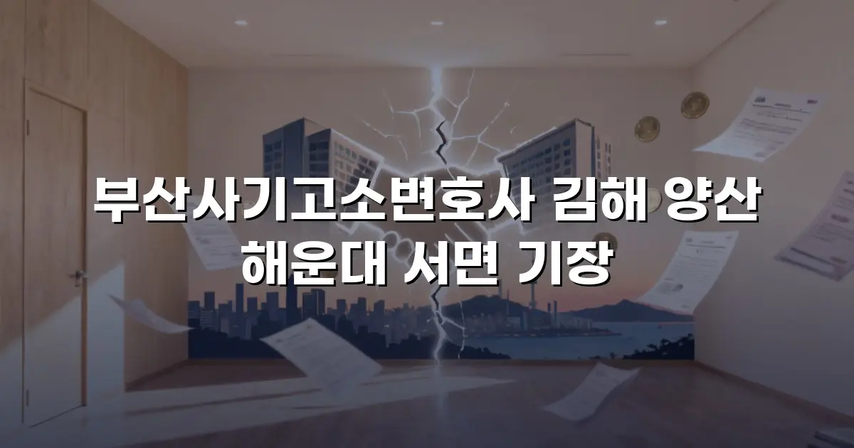 부산사기고소변호사 김해 양산 해운대 서면 기장