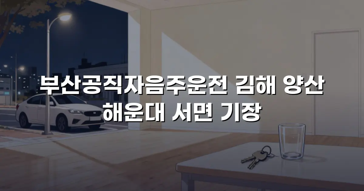 부산공직자음주운전 김해 양산 해운대 서면 기장
