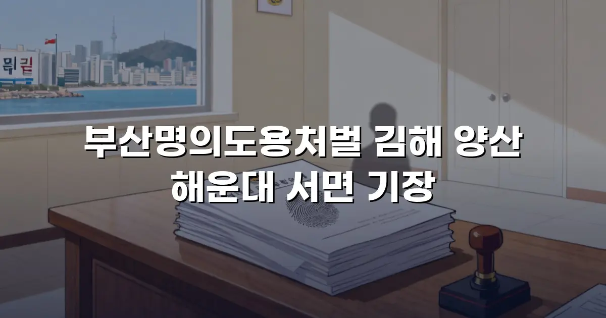 부산명의도용처벌 김해 양산 해운대 서면 기장