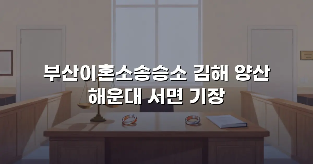부산이혼소송승소 김해 양산 해운대 서면 기장