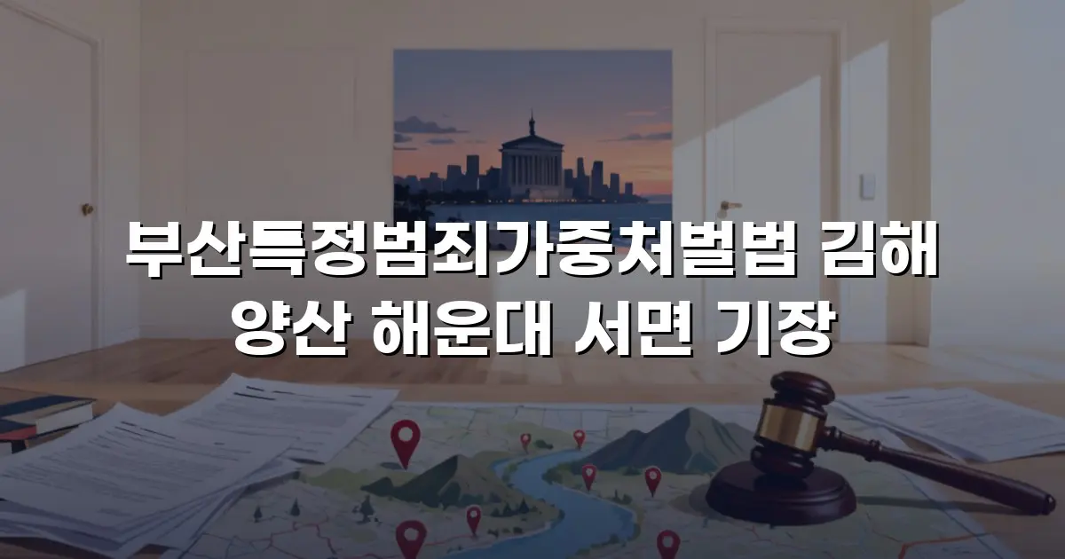 부산특정범죄가중처벌법 김해 양산 해운대 서면 기장