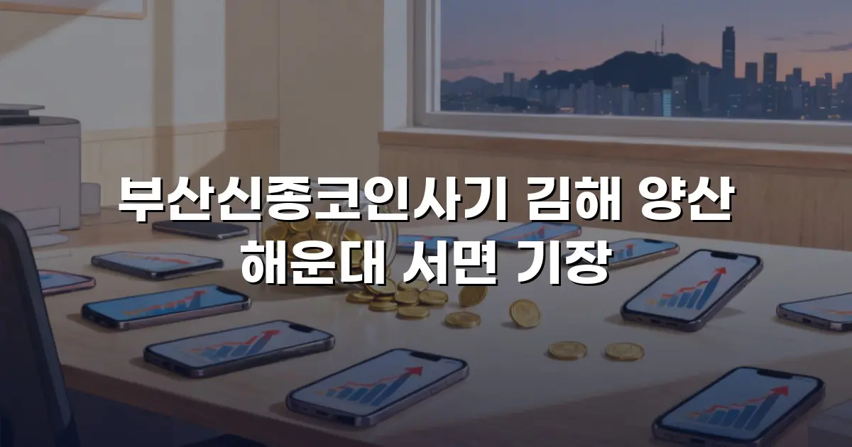부산신종코인사기 김해 양산 해운대 서면 기장