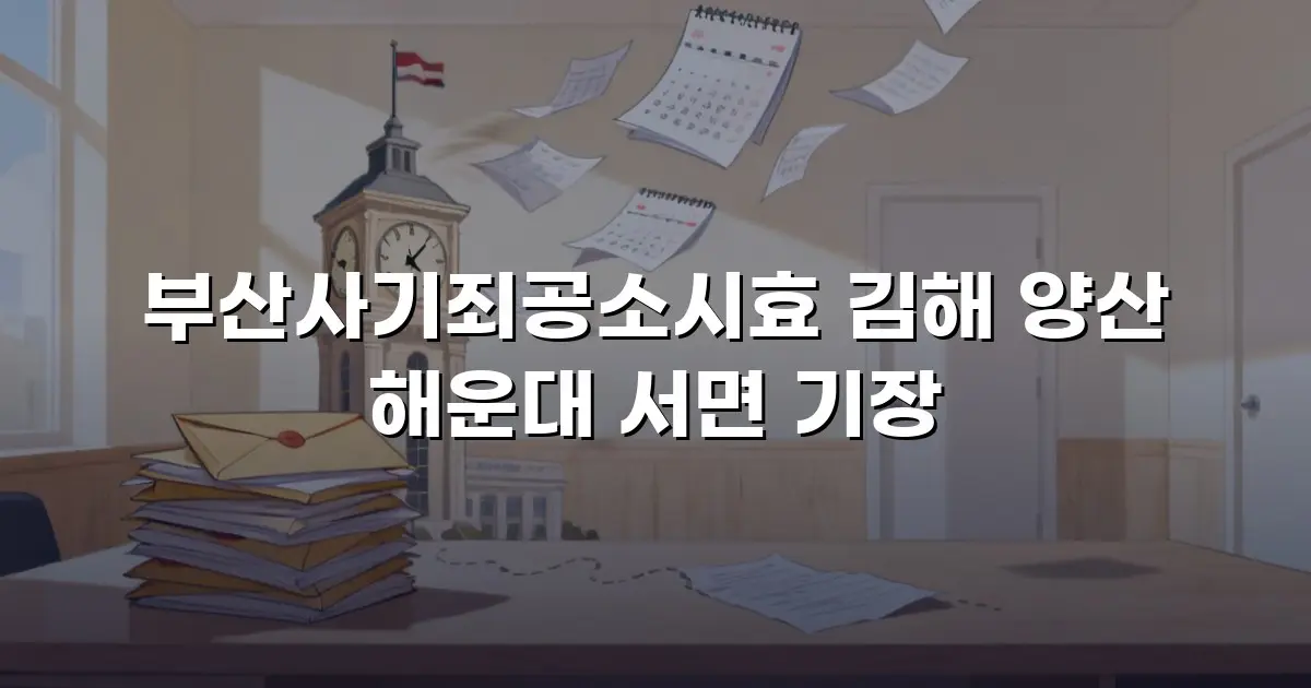 부산사기죄공소시효 김해 양산 해운대 서면 기장