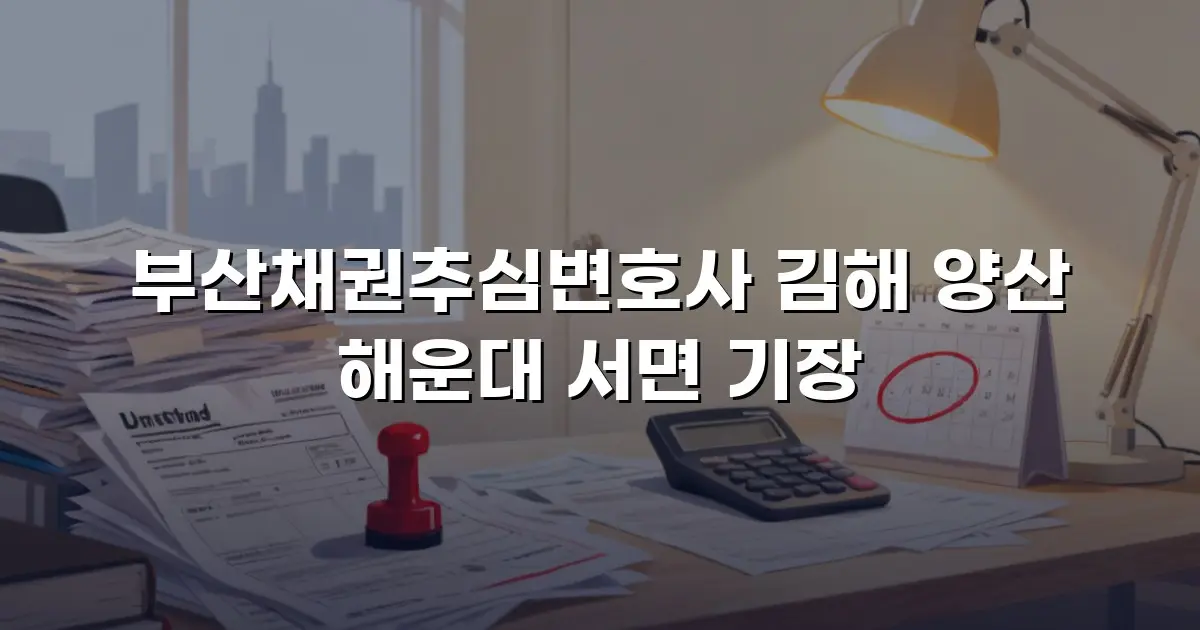 부산채권추심변호사 김해 양산 해운대 서면 기장