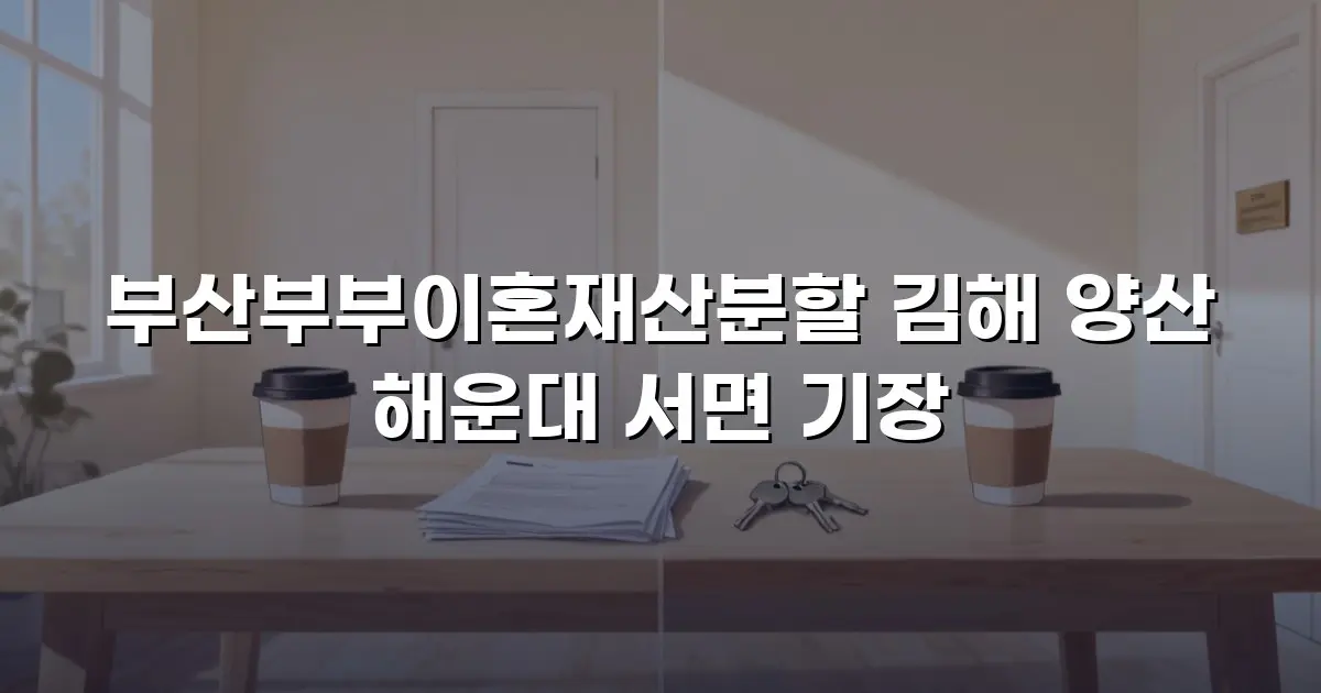 부산부부이혼재산분할 김해 양산 해운대 서면 기장