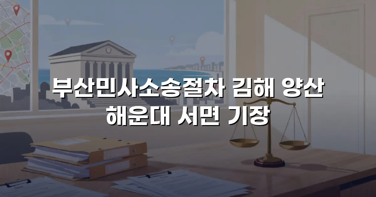 부산민사소송절차 김해 양산 해운대 서면 기장