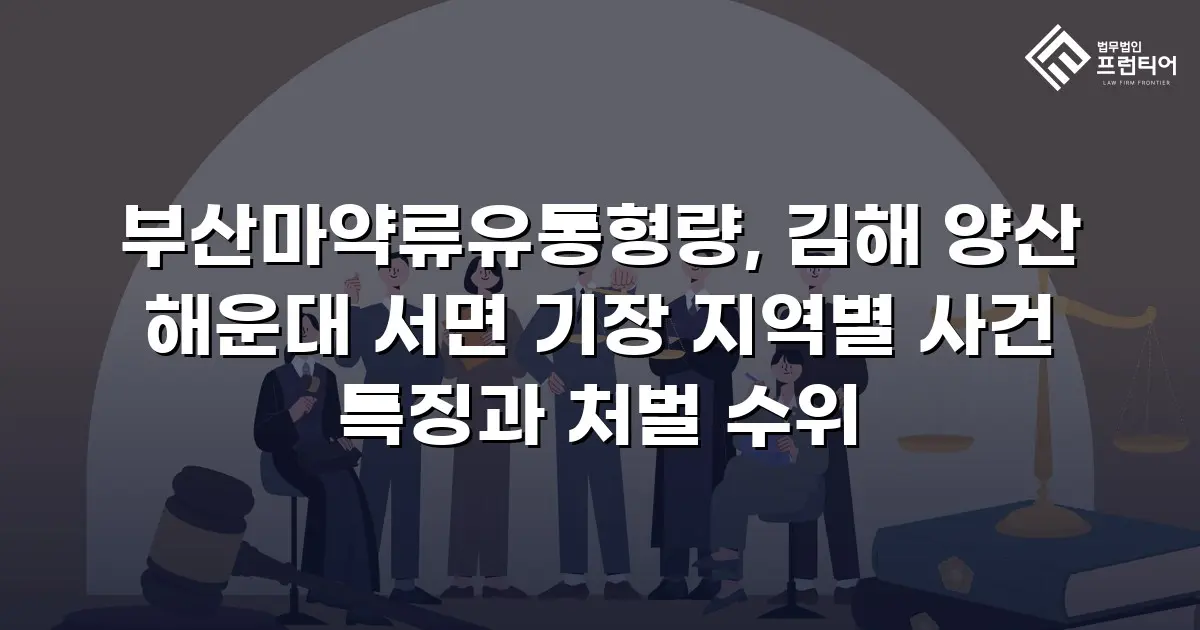 부산마약류유통형량, 김해 양산 해운대 서면 기장 지역별 사건 특징과 처벌 수위