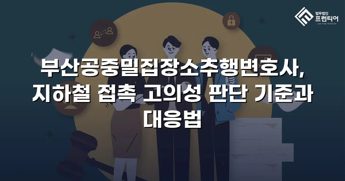 부산공중밀집장소추행변호사, 지하철 접촉 고의성 판단 기준과 대응법