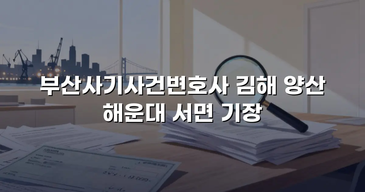 부산사기사건변호사 김해 양산 해운대 서면 기장
