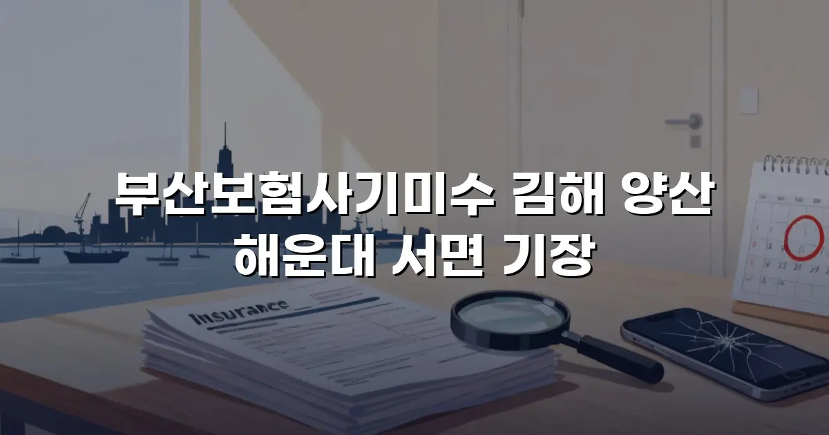 부산보험사기미수 김해 양산 해운대 서면 기장