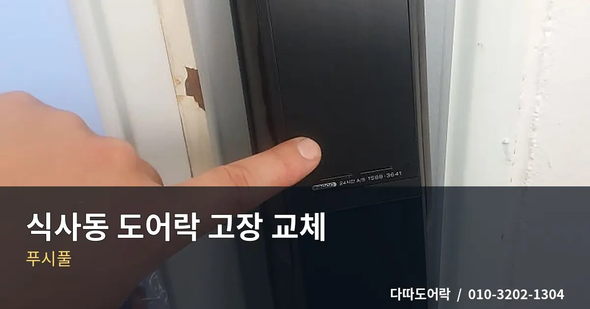 식사동 도어락 설치, 푸시풀 제품 선택 전 확인사항