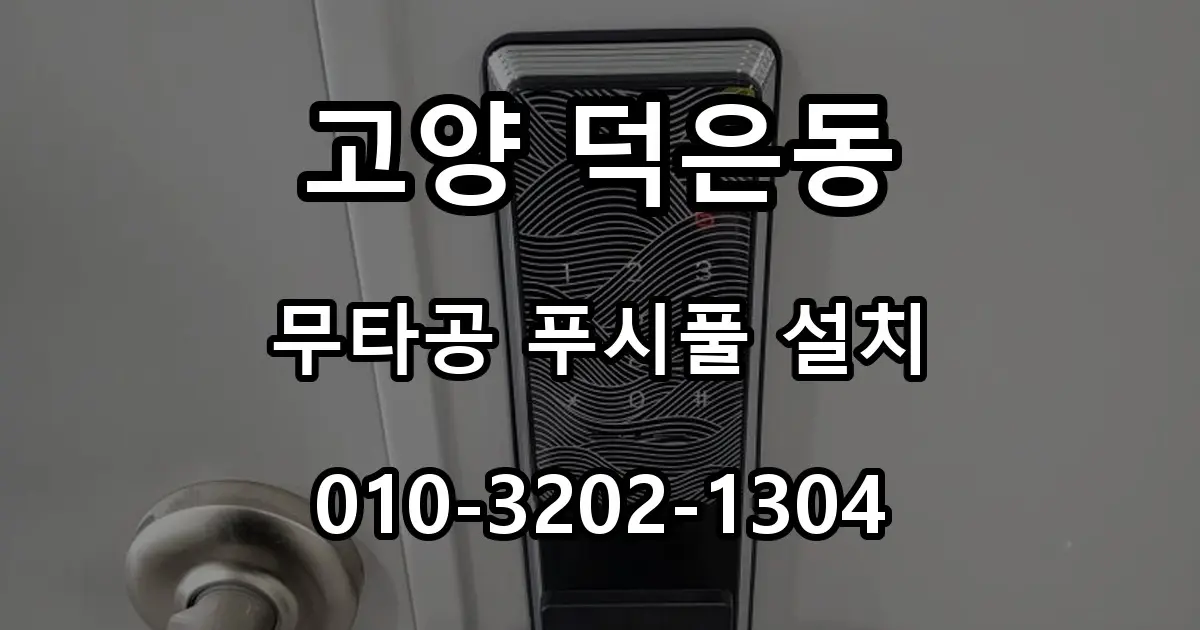 고양 덕은동 열쇠 지식산업센터 양문형 철문, 무타공 푸시풀 설치
