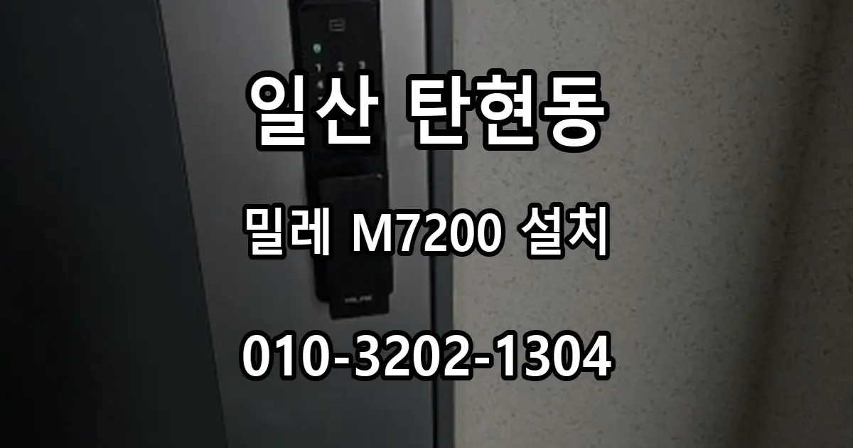 탄현동 철문 밀레 M7200 푸시풀 번호키 설치 과정