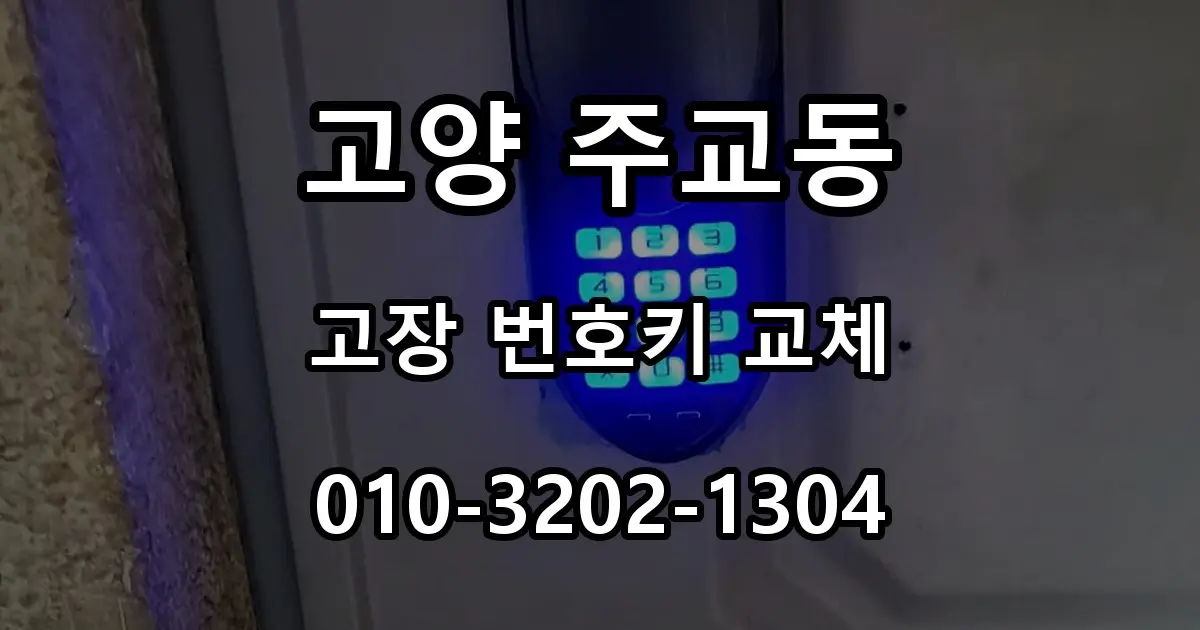 고양 주교동 열쇠 빌라 번호키 고장, 커버형 주키 교체