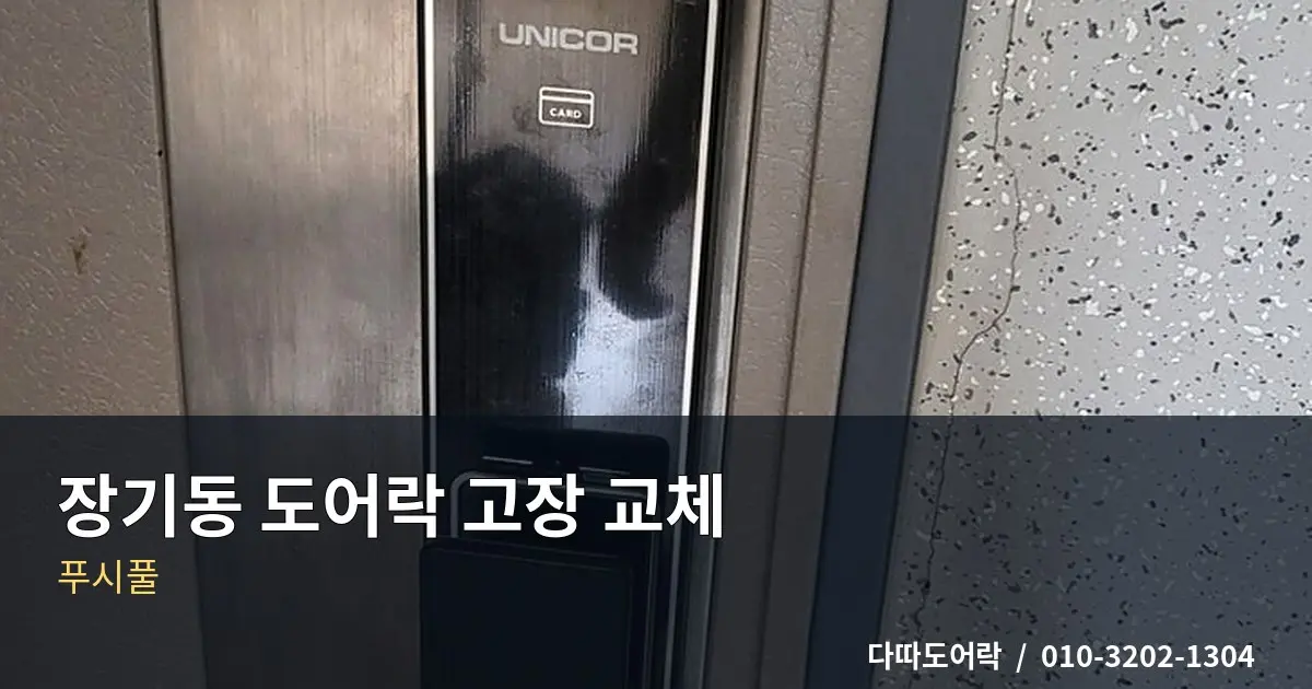 장기동 도어락 교체, 푸시풀 제품 선택 전 확인사항