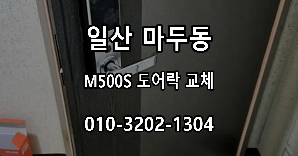 마두동 아파트 도어락 교체, 무타공 밀레 M500S로 손상 없이 시공